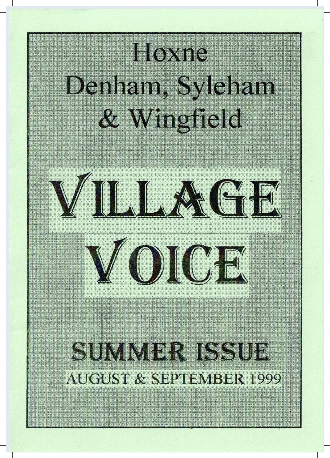 Cover for Village Voice – Aug–Sep 1999