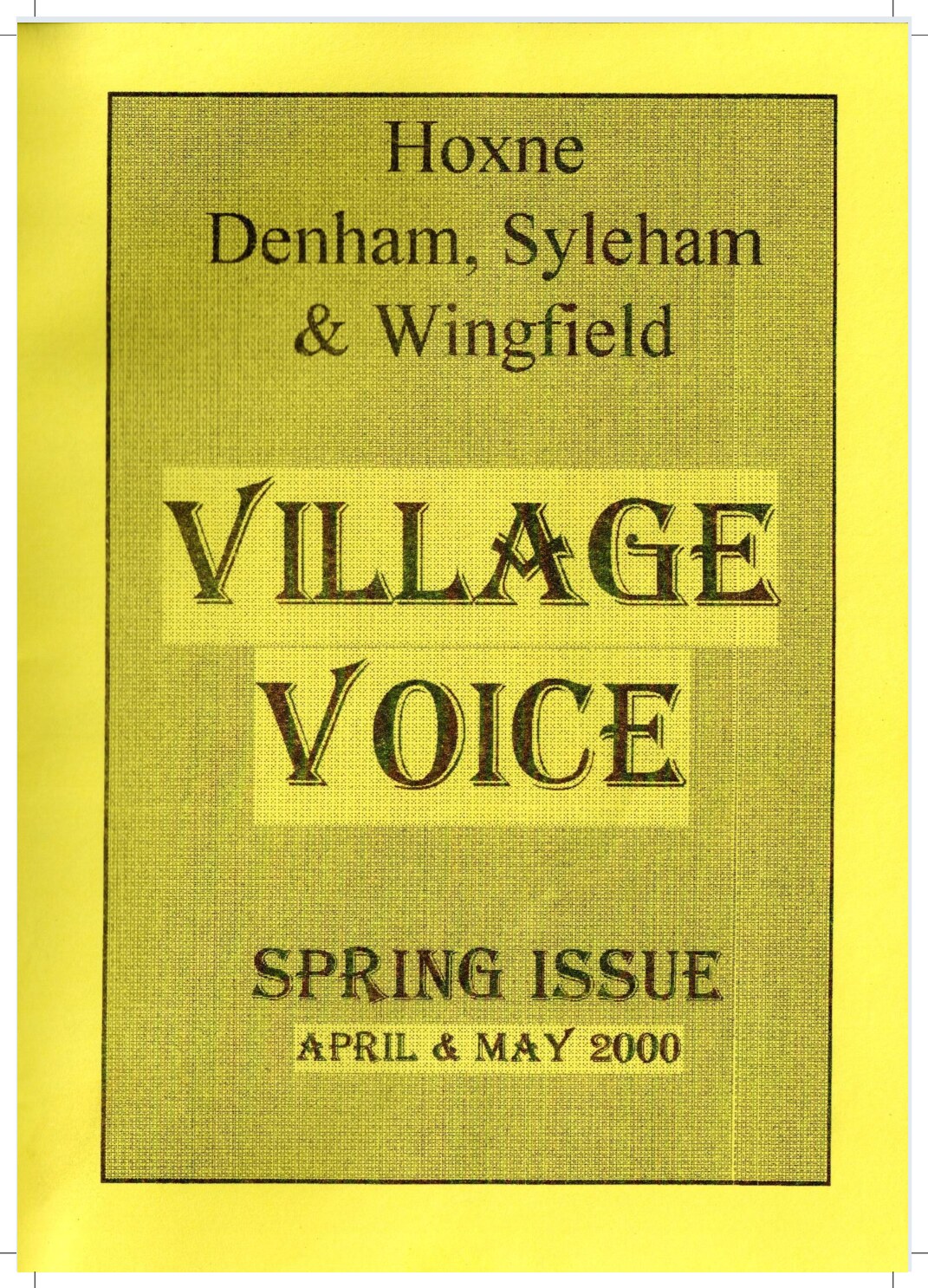 Cover for Village Voice – Apr–May 2000