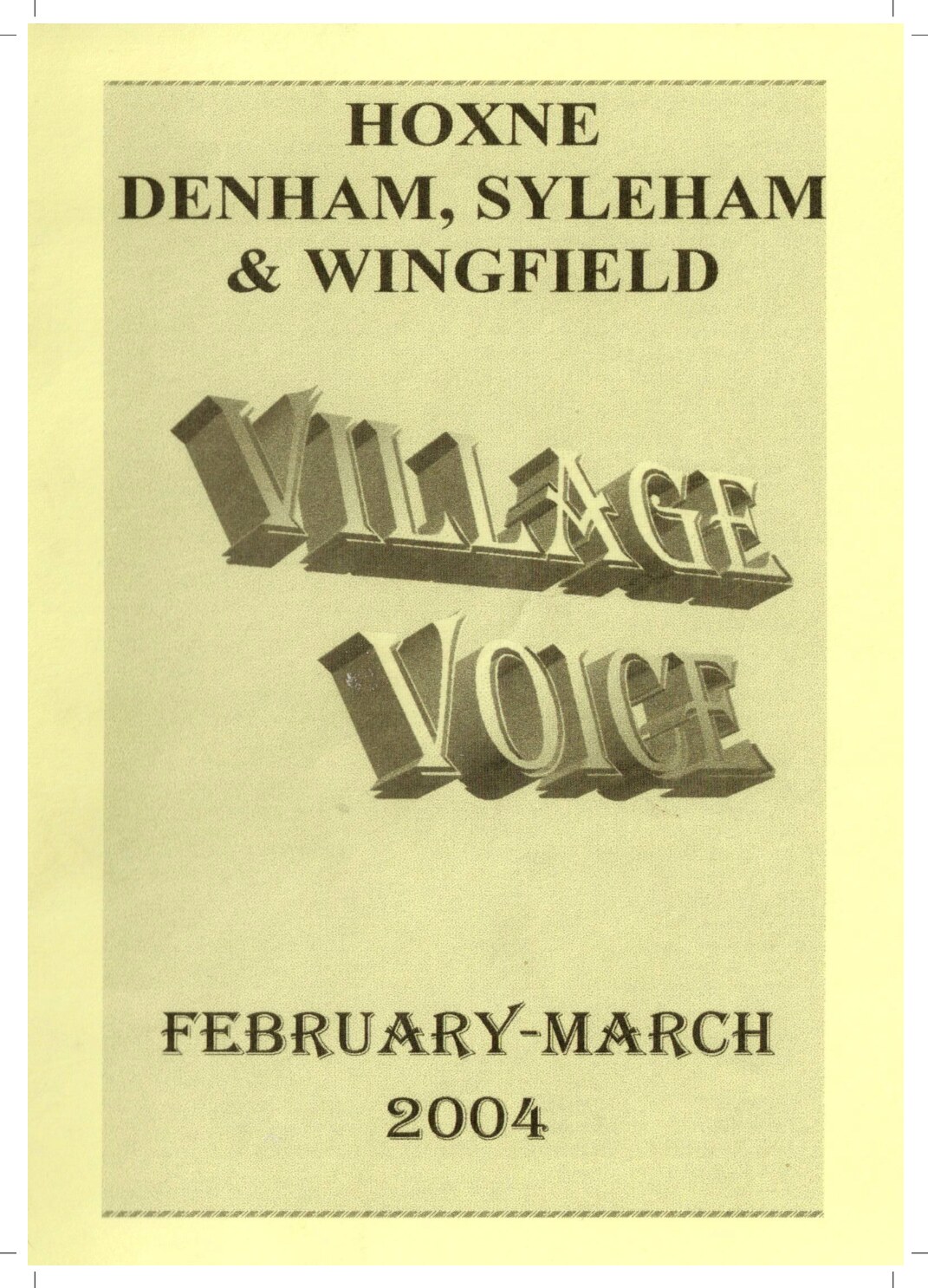 Cover for Village Voice – Feb–Mar 2004