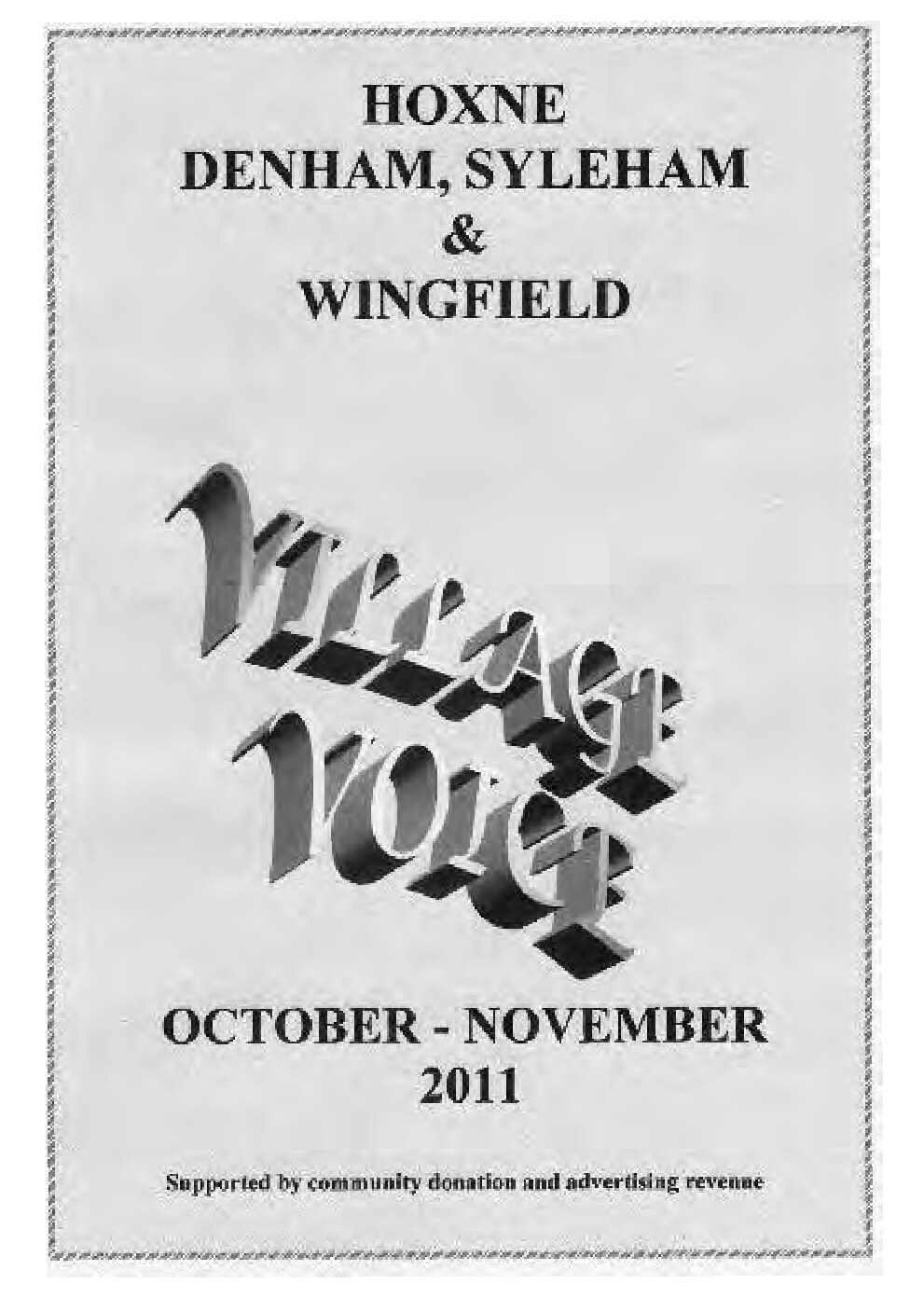 Cover for Village Voice – Oct–Nov 2011